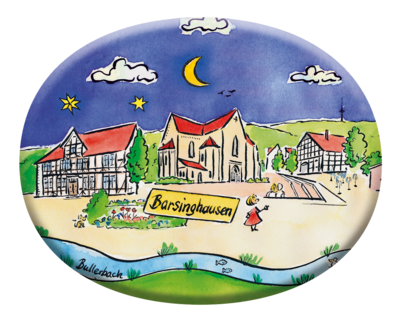 Barsinghausen Magnet oval Illu by Night